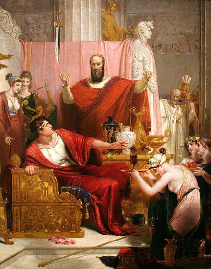 Richard Westall Sword of Damocles Norge oil painting art